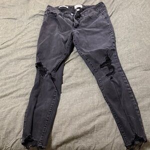 Universal Thread Women's Distressed Gray Jeans